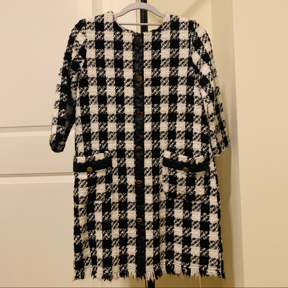 ZARA trf Women Tweed Skirt with Buttons